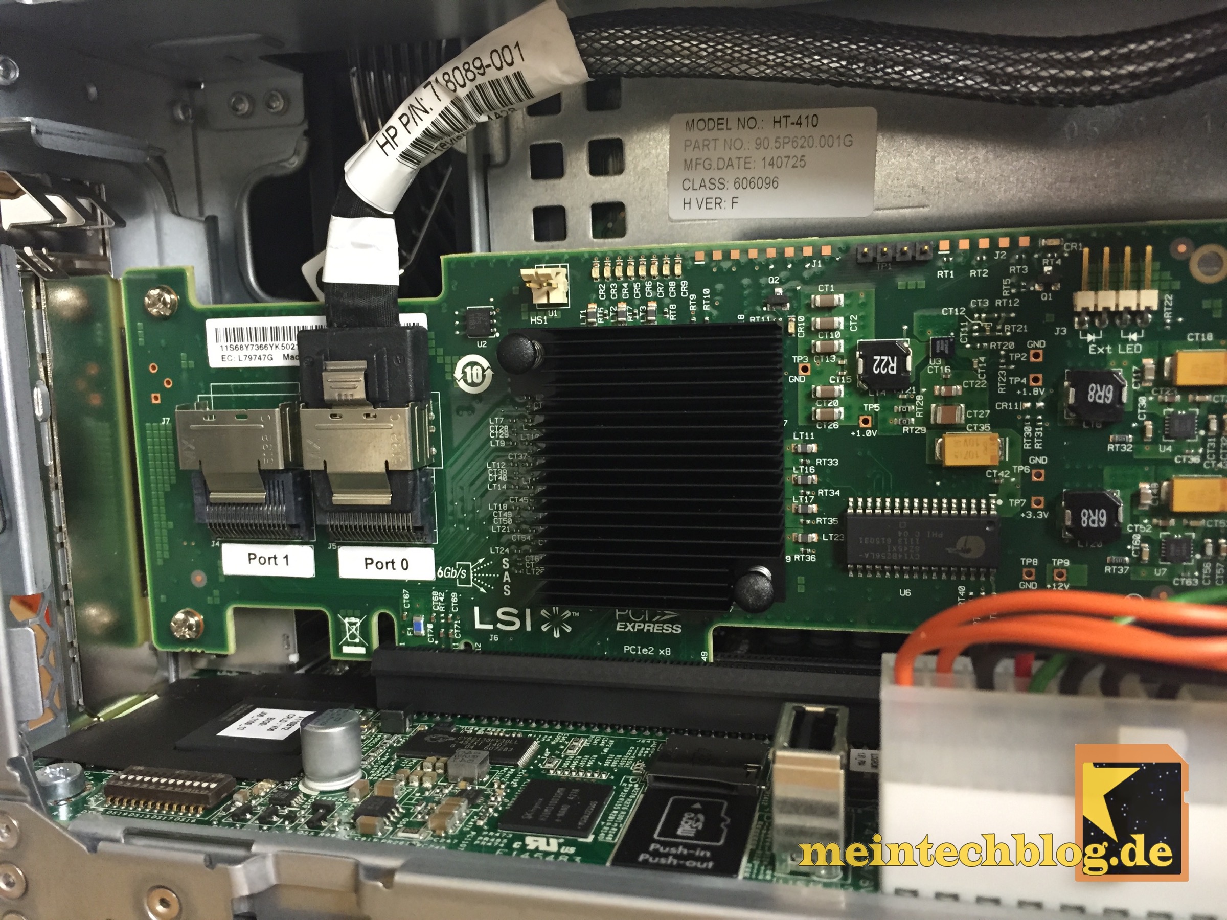 SAS SATA PCI-Express Card IBM M1015 mit Low profile Blende