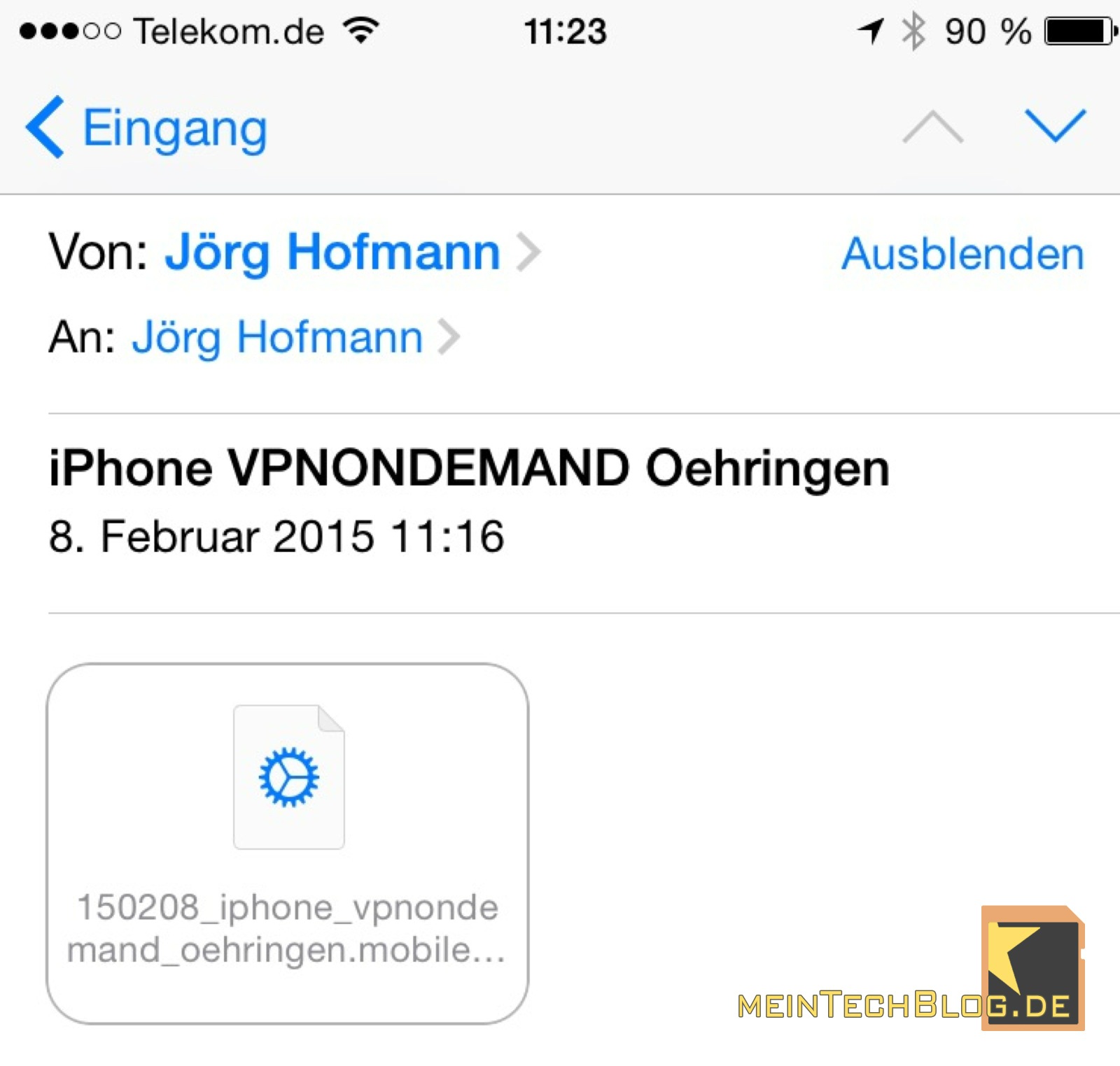 iPhone Email VPN