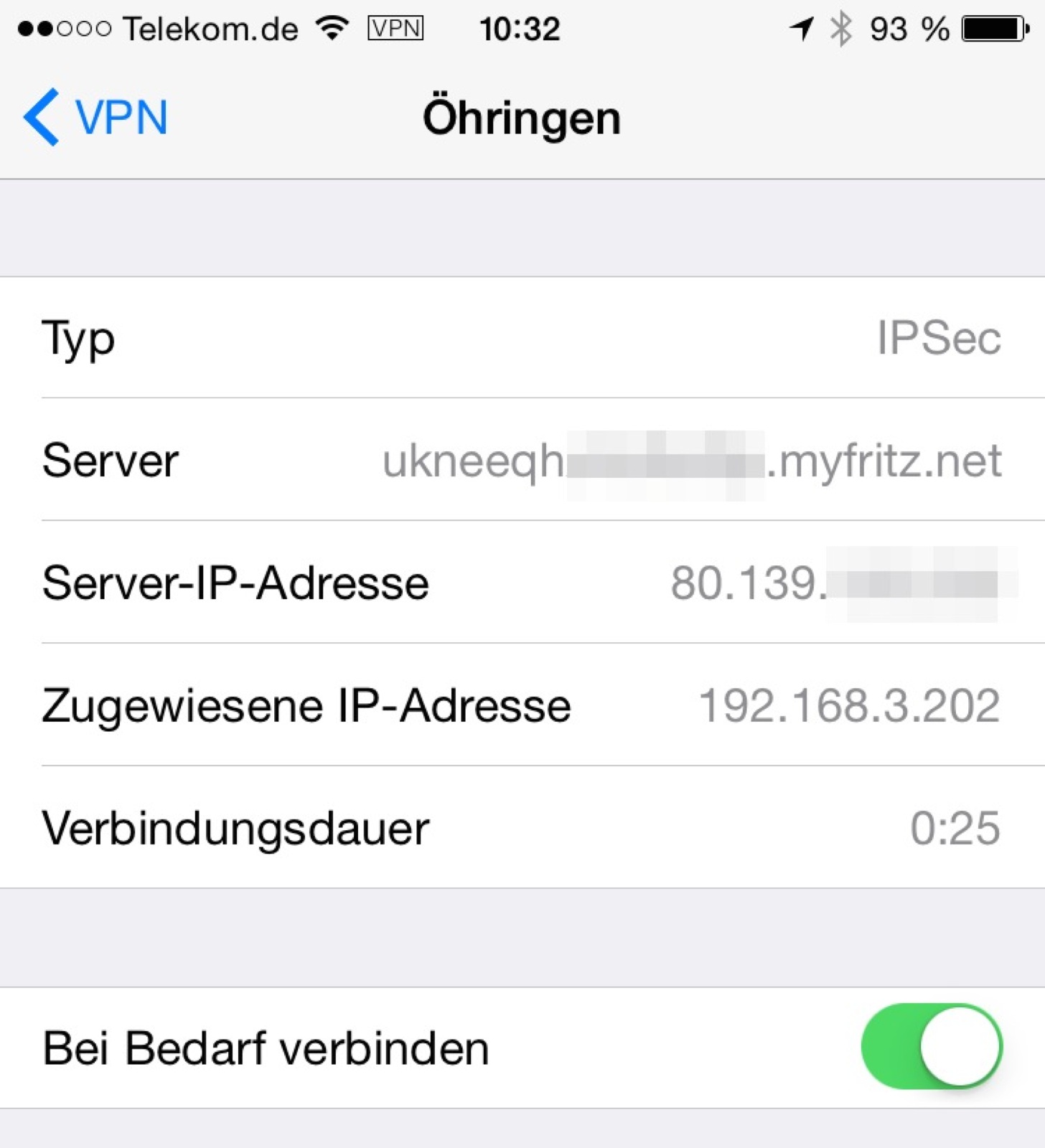 iPhone VPN Verbindung herstellen