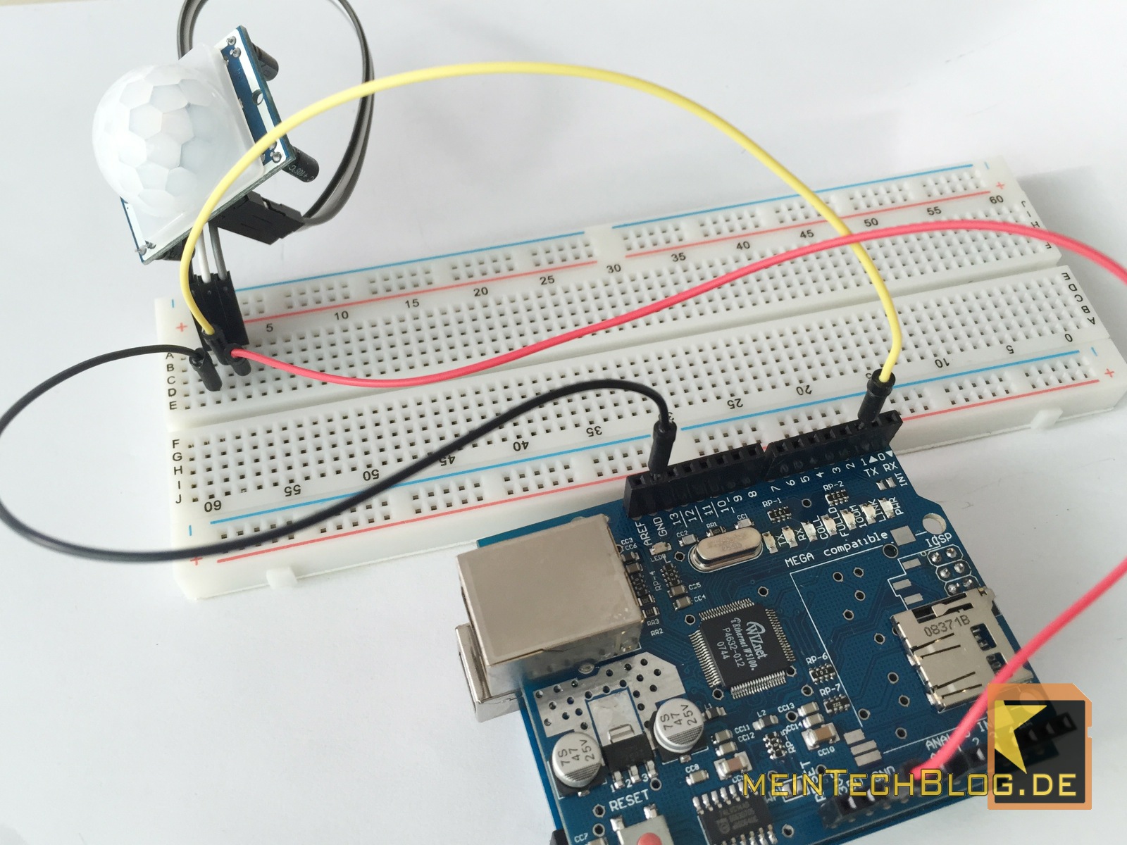 Arduino Board Breadboard PID Bewegungsmelder