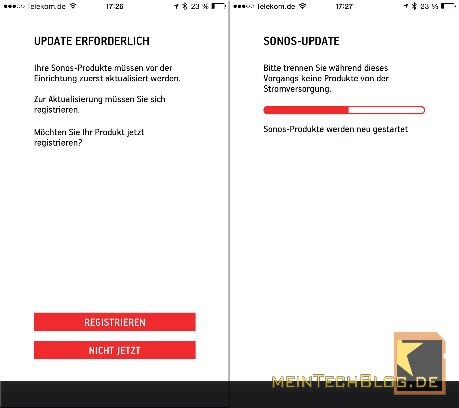 Sonos Firmware-Update