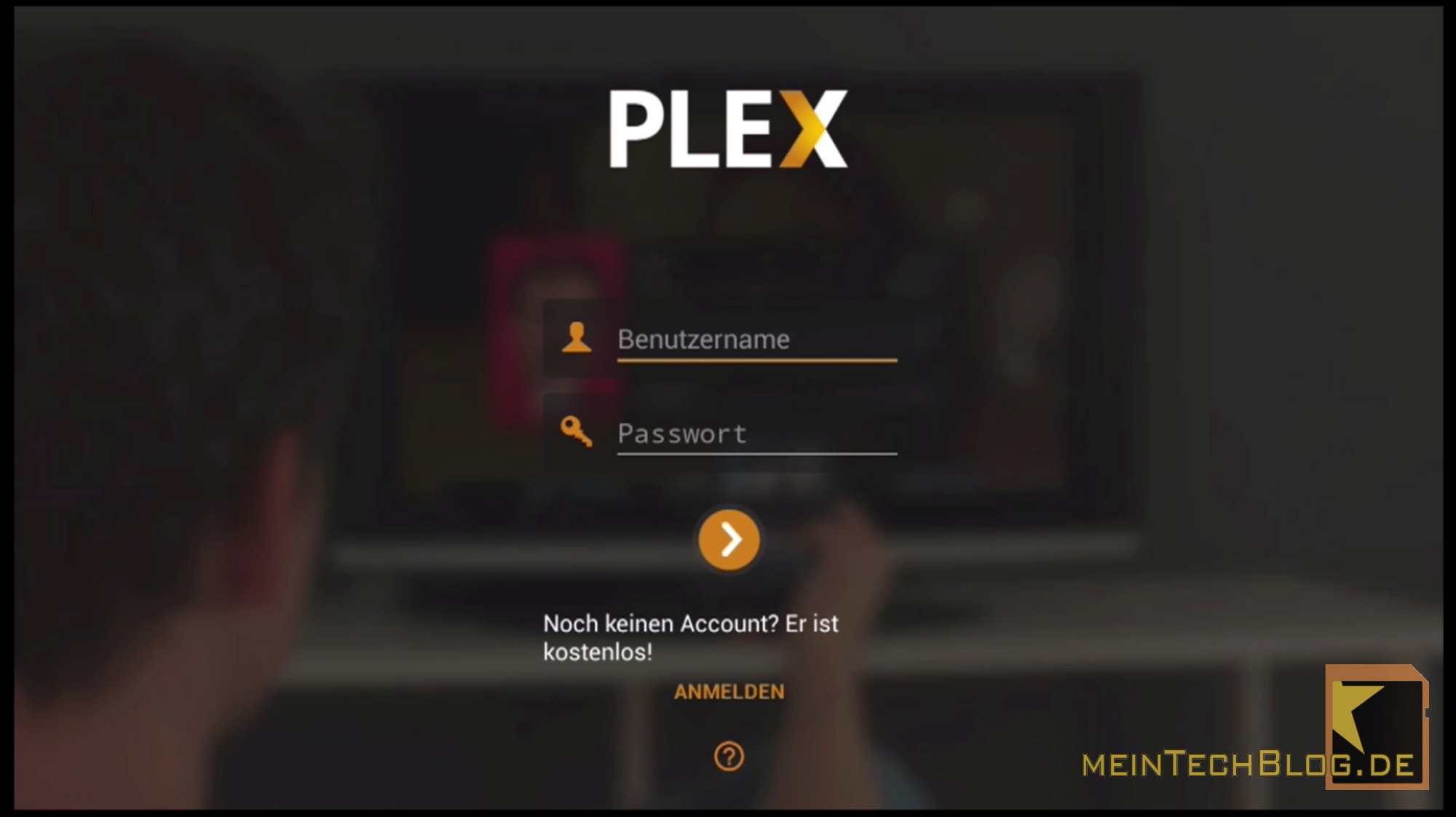 Fire TV Stick Plex-App Login per myPlex-Account