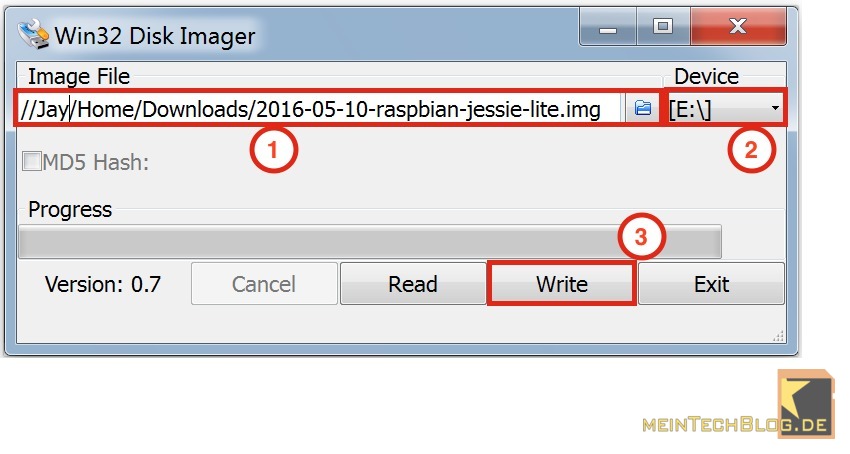 Win32 Disk Imager Flashing Raspbian Jessie Lite