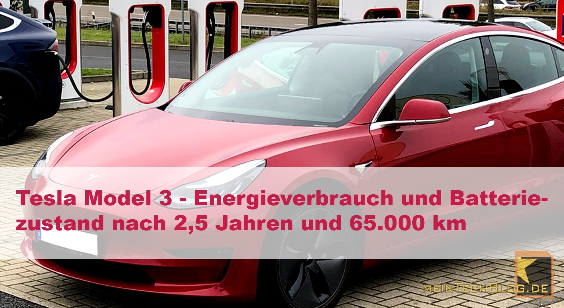 Tesla Model 3 - Energieverbrauch und Batteriezustand nach 2,5